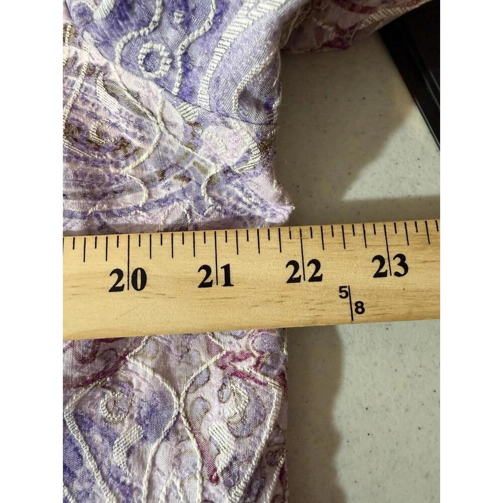 Baxter & Wells Button Front Jacket Womens XL Lavender Purple Embroidered Light - Picture 7 of 9